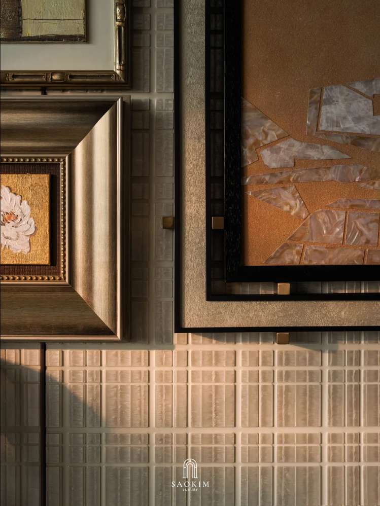 Không gian phòng ngủ master ấn tượng tại thiết kế penthouse phong cách Contemporary art deco
